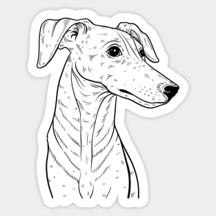 Whippet Drawing Sticker